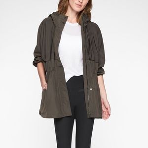 Athleta  Rainfall Gray Swing Parka Jacket
